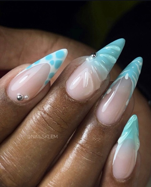 Nail art rose 3D fleurs